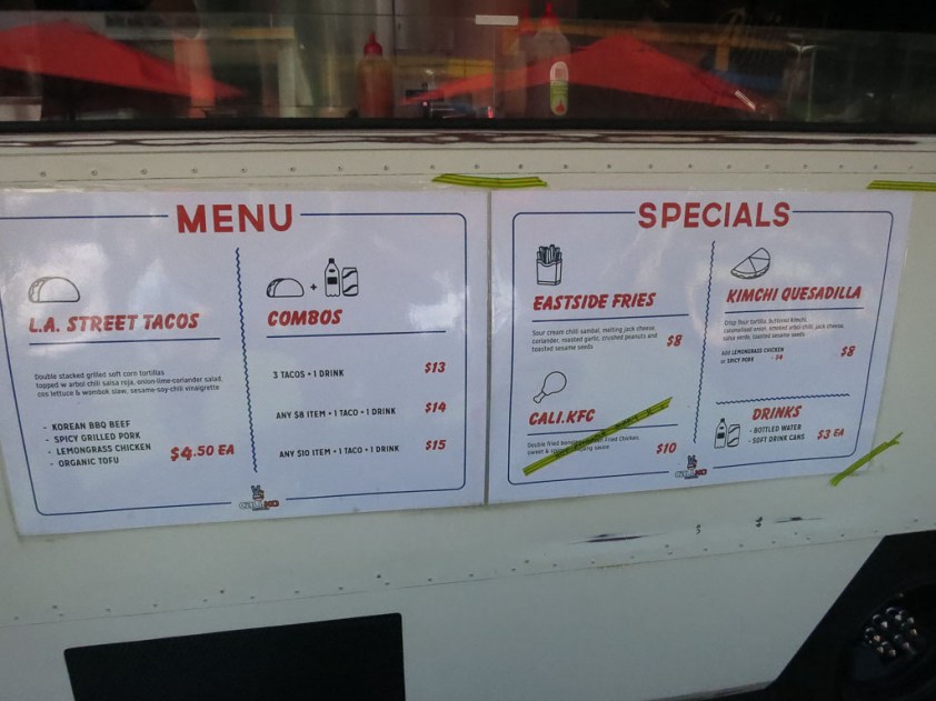 CaliKo Menu